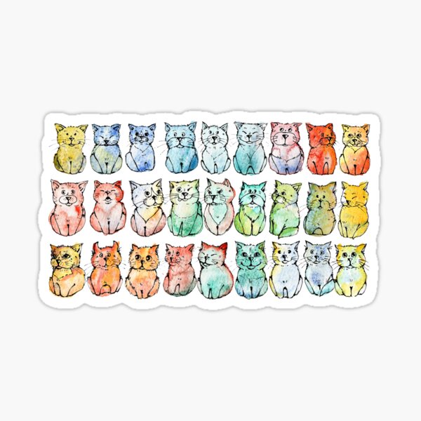 50 shades of cats Sticker