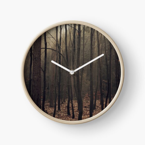 Late autumn magic forest Clock
