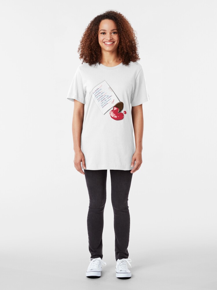 Alternate view of Chocolate - To do list Slim Fit T-Shirt