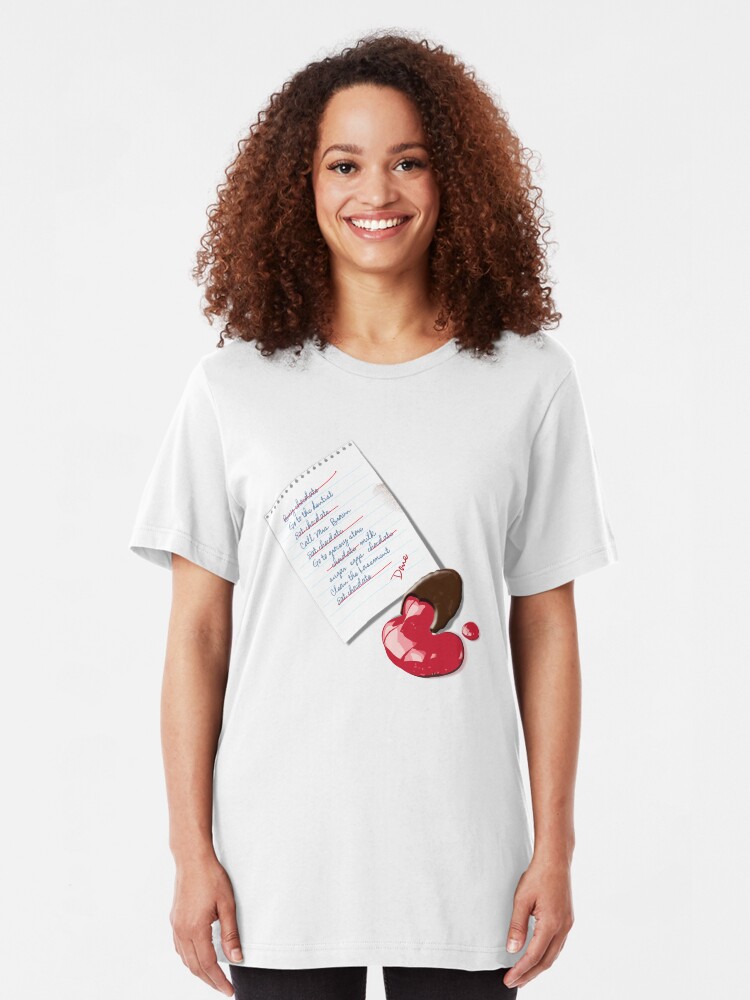 Alternate view of Chocolate - To do list Slim Fit T-Shirt