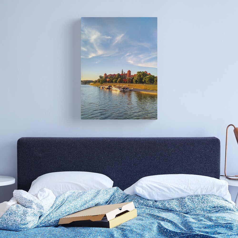 Magical Wawel Castle in Krakow - view from the bridge Canvas Print