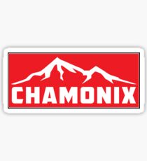 SKIING CHAMONIX MONT BLANC FRANCE Ski Mountain Mountains Skis Snowboard Snowboarding Sticker