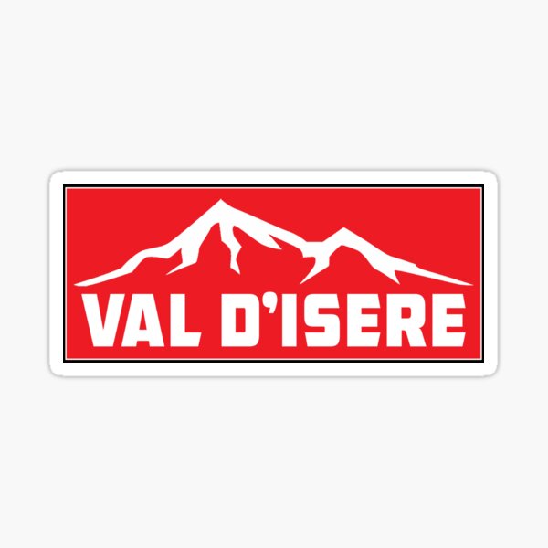 Aperçu de l'œuvre Val d'Isère France Ski SAVOIE VALLÉE DE LA TARENTAISE Ski Snowboard Skis de montagne créée et vendue par DESTINATIONS DECAL.