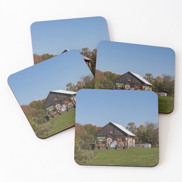 Item preview, Roadside Gems - Sign Covered Wooden Barn designed and sold by Georgia Mizuleva.