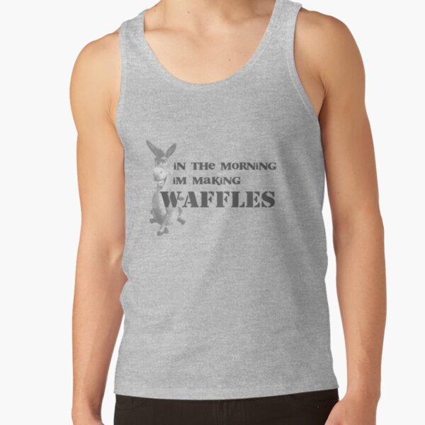 in the morning, donkey is making waffles Tank Top