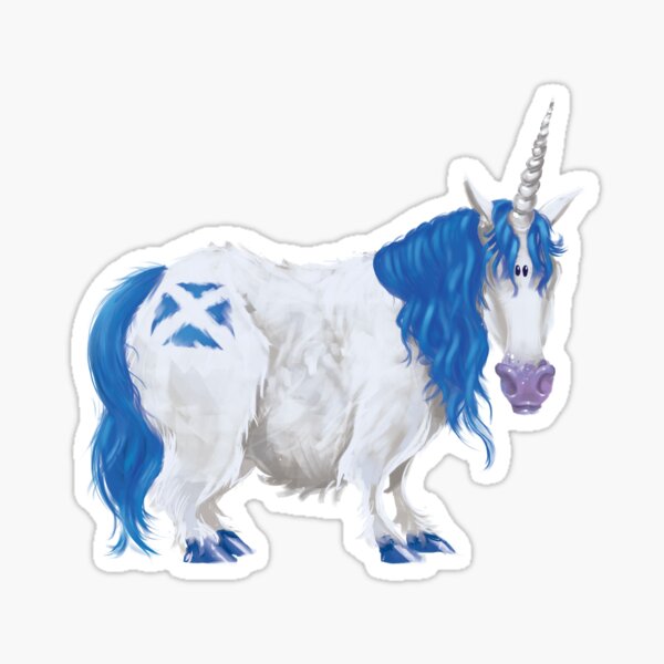 Scottish Saltire Unicorn Sticker