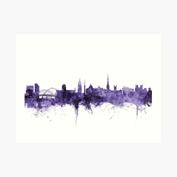 Newcastle England Skyline Art Print