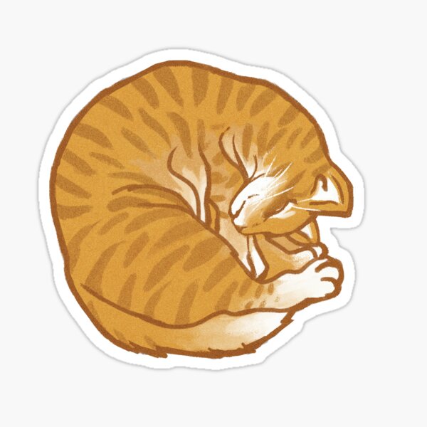 Orange Cat Stickers | Redbubble