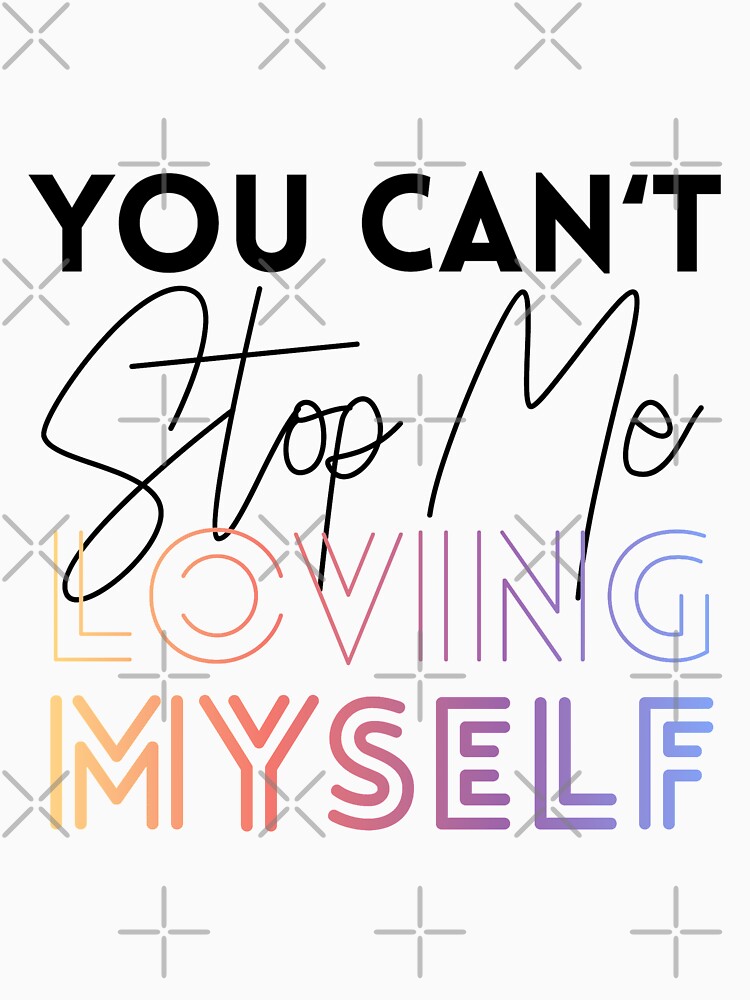 Stop myself. Myself надпись. I Love BTS стикер. You cant stop me loving myself. БТС идол стикер.