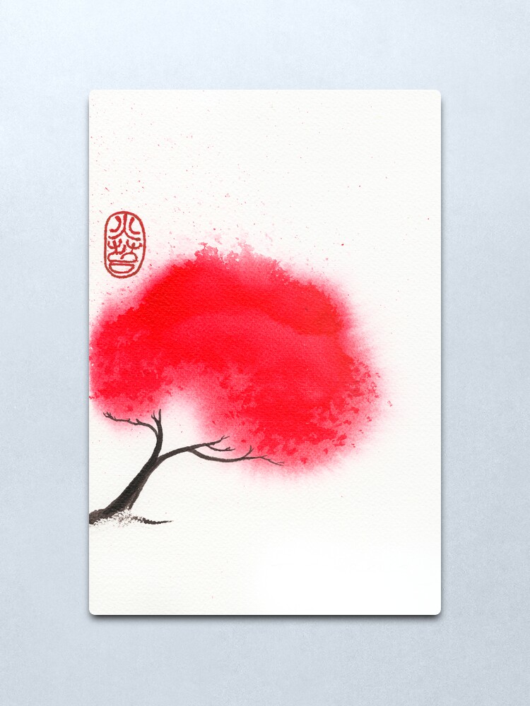 Alternate view of Flame Tree Metal Print
