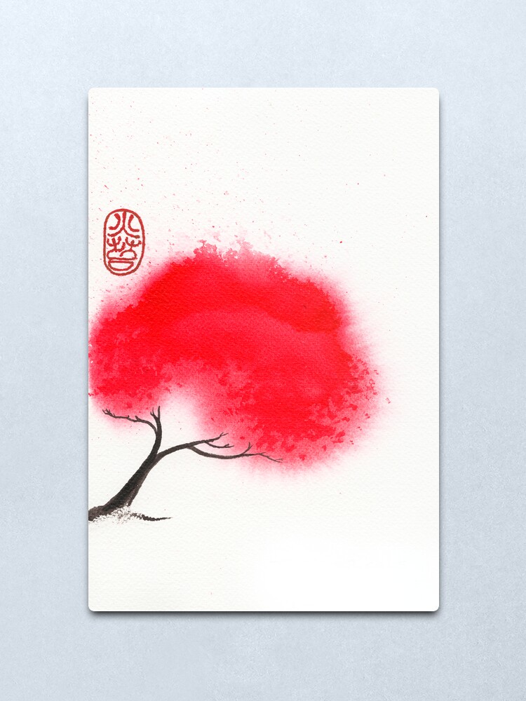 Alternate view of Flame Tree Metal Print