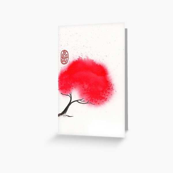 Flame Tree Greeting Card