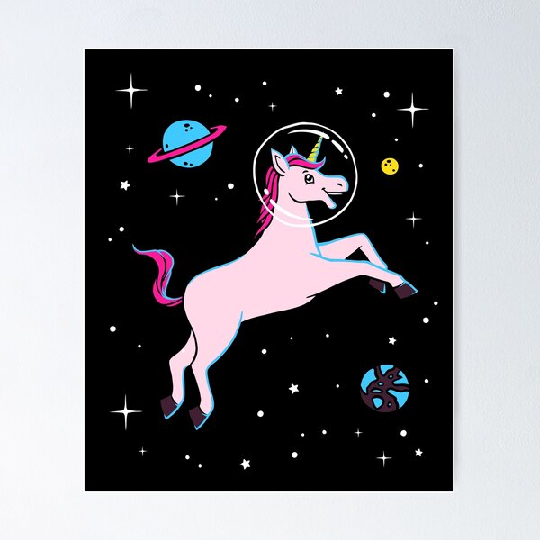 Item preview, Camiseta Unicornio en el espacio Cute Cartoon Mythical Creature designed and sold by dinosareforever.
