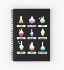 Science Teacher. Pro Science. Chemistry Teacher. Science Gift. Educational Lab Glassware. Chemistry Flasks. Infographic. Science Nerd. Laboratory. Chemist. Spiral Notebook