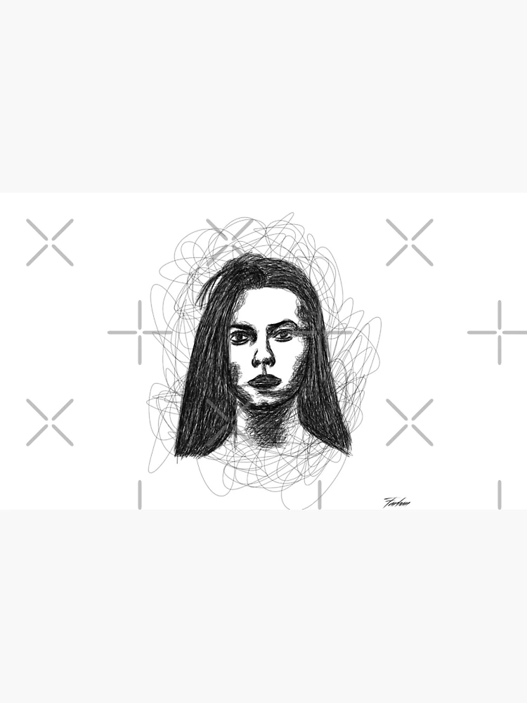 Thumbnail 4 of 4, Coffee Mug, Scribble Portrait 2 designed and sold by RagnarokDesigns.