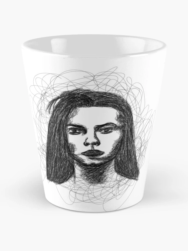 Thumbnail 2 of 4, Coffee Mug, Scribble Portrait 2 designed and sold by RagnarokDesigns.