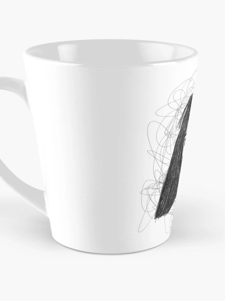 Thumbnail 3 of 4, Coffee Mug, Scribble Portrait 2 designed and sold by RagnarokDesigns.