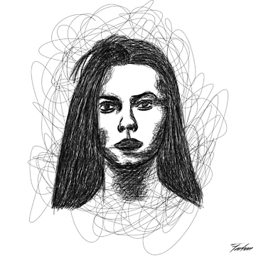 Artwork thumbnail, Scribble Portrait 2 by RagnarokDesigns