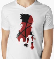 Camiseta para hombre de cuello en v Sasuke e Itachi