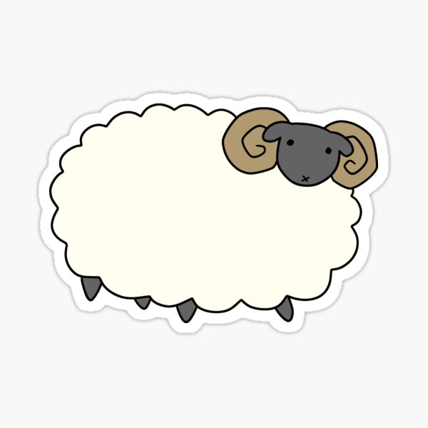 24 x 40mm Round 'Jumping Sheep' Stickers SK00011521 
