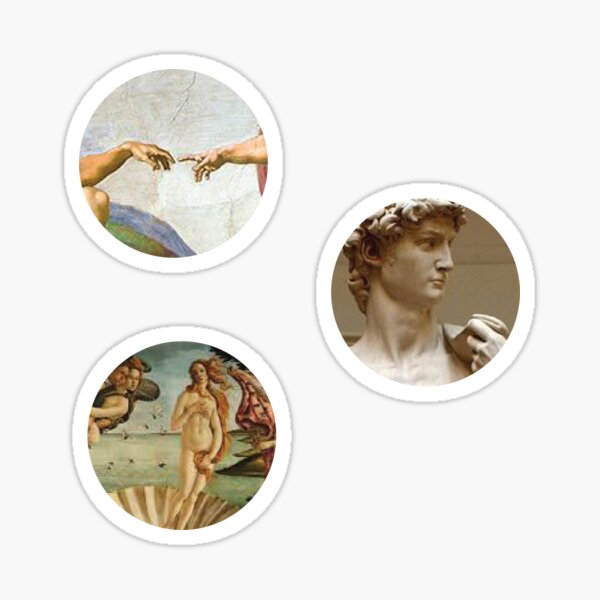 Item preview, Michelangelo Artsy Stickers  designed and sold by Ashley Moen.