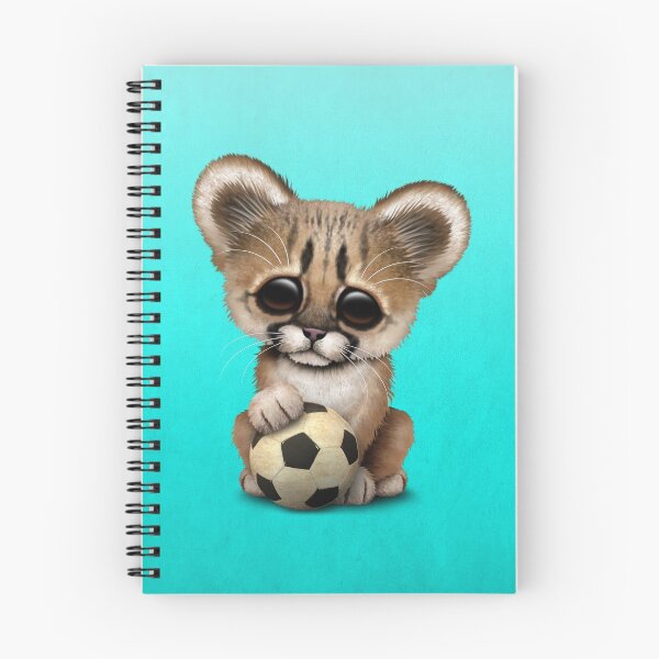 Item preview, Cougar Cub With Football Soccer Ball designed and sold by JeffBartels.