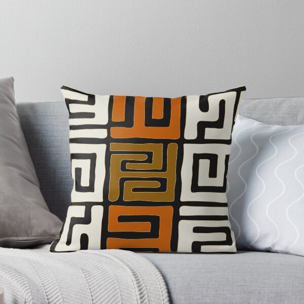 Artikel-Vorschau von African Kuba Stoff inspiriert | Creme und Auburn Muster, designt und verkauft von Cloud9hopper.