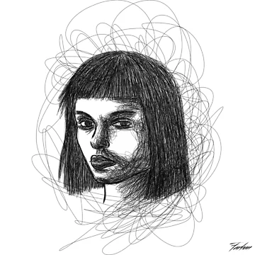 Artwork thumbnail, Scribble Portrait 3 by RagnarokDesigns