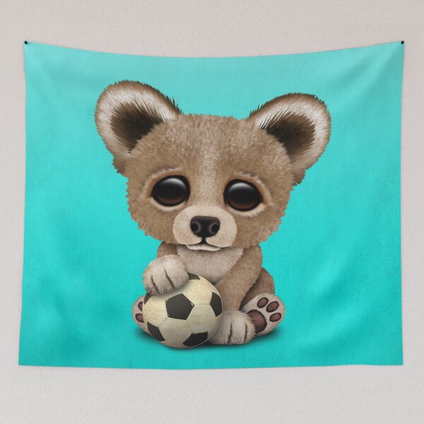 Item preview, Cute Baby Bear With Football Soccer Ball designed and sold by JeffBartels.