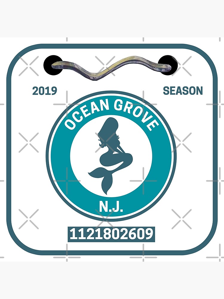 "Ocean Grove New Jersey Beach Badge" Poster for Sale by fearcity