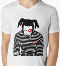 Camiseta para hombre de cuello en v Denzel Curry-Clout Cobain
