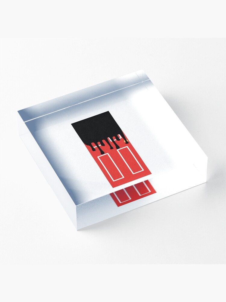 Alternate view of paint it black Acrylic Block