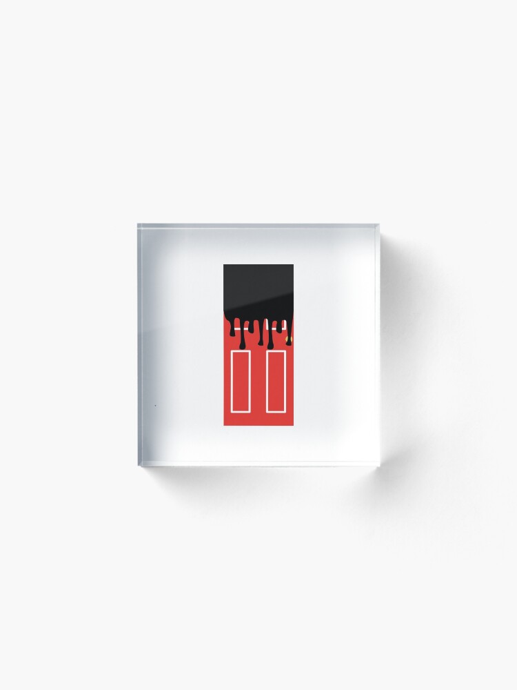 Alternate view of paint it black Acrylic Block