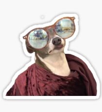 Jenna Marbles Dog Kermit In a leisure suit Sticker