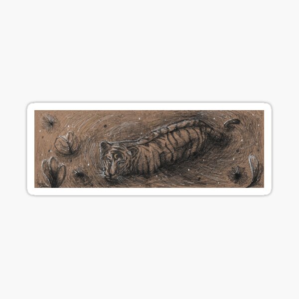 Moon Tiger Sticker