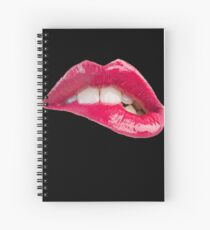 biting lips Spiral Notebook