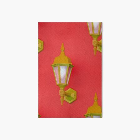 "red and yellow lamp" Art Board Print by Chellelovesu | Redbubble
