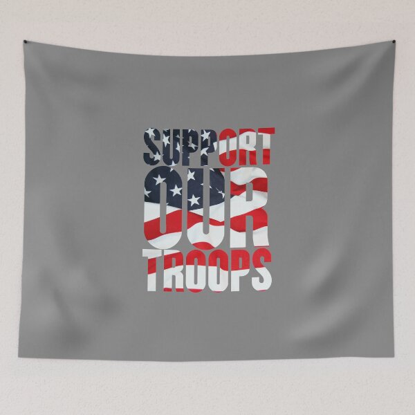 Item preview, Support our Troops, American Flag design designed and sold by PrintArtdotUS.