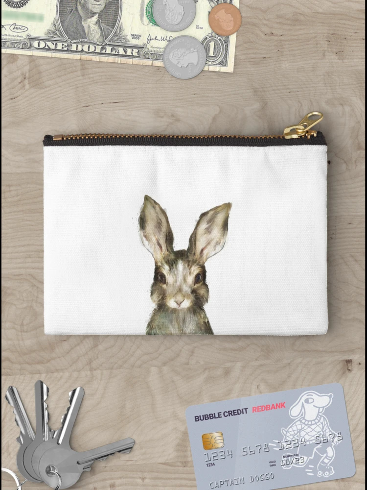 Thumbnail 3 of 4, Zipper Pouch, Little Rabbit designed and sold by Amy Hamilton.