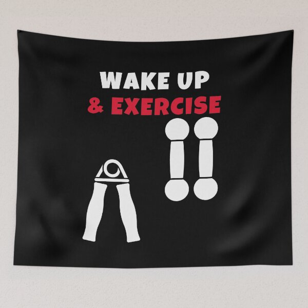Item preview, Wake up and Exercise Tshirt DUMBBELLS designed and sold by we1000.