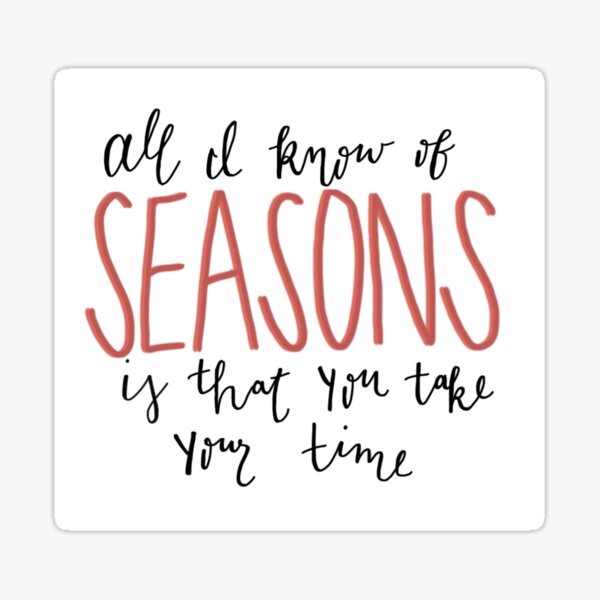 Seasons Hillsong Worship Lyrics Sticker