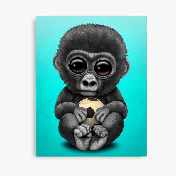 Cute Baby Gorilla Playing With Basketball Cute Baby Gorilla Playing With Basketball