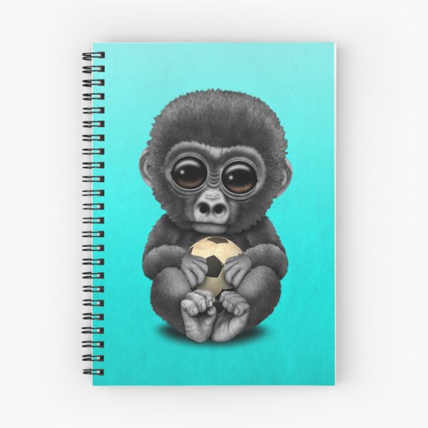 Item preview, Cute Baby Gorilla With Football Soccer Ball designed and sold by JeffBartels.