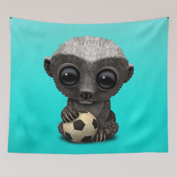Item preview, Cute Baby Honey Badger With Football Soccer Ball designed and sold by JeffBartels.