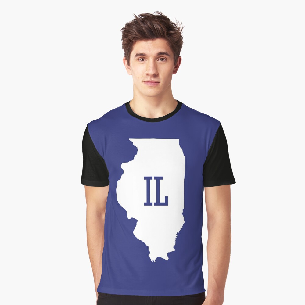 Illinois State Map Abbreviation IL White