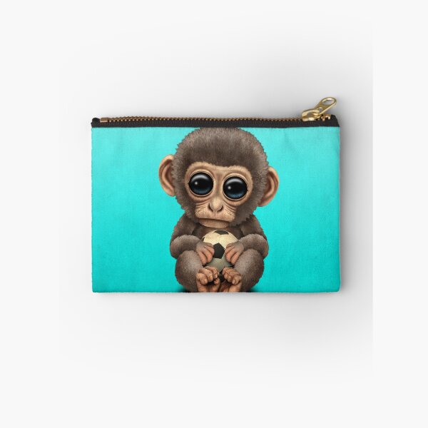 Item preview, Cute Baby Monkey With Football Soccer Ball designed and sold by JeffBartels.