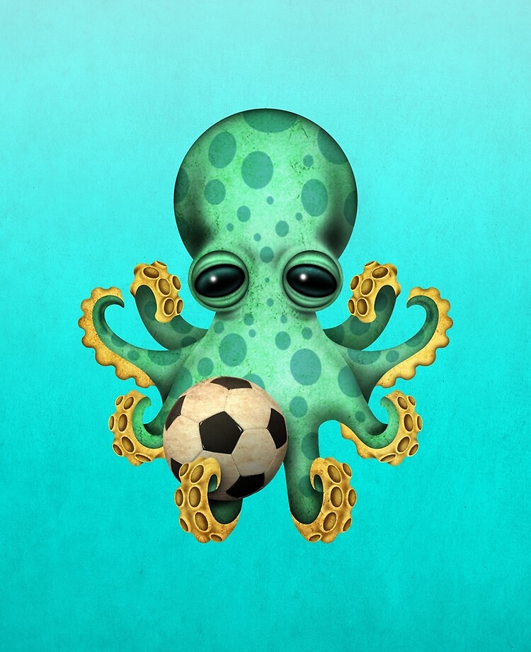 Coque Et Skin Adhesive Ipad Poulpe Bebe Mignon Avec Ballon De Foot Par Jeffbartels Redbubble