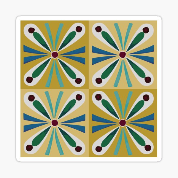 Gold Egyptian tiles Sticker