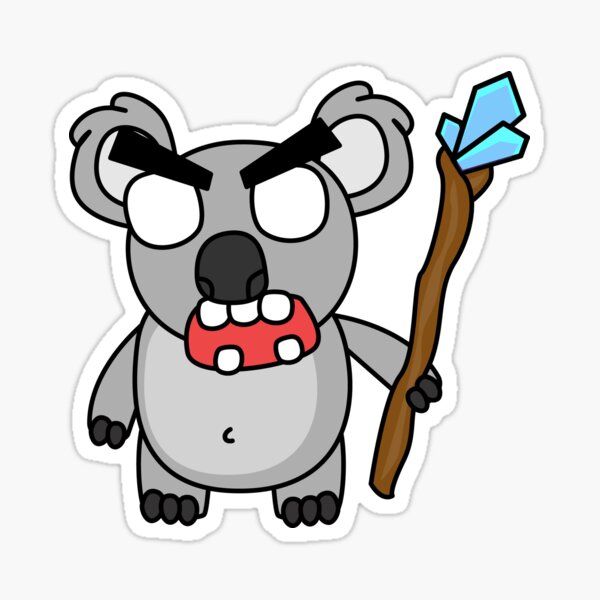 angry zombie koala Sticker