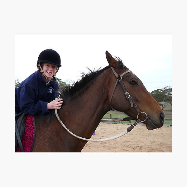 Happy is being with Horses Photographic Print